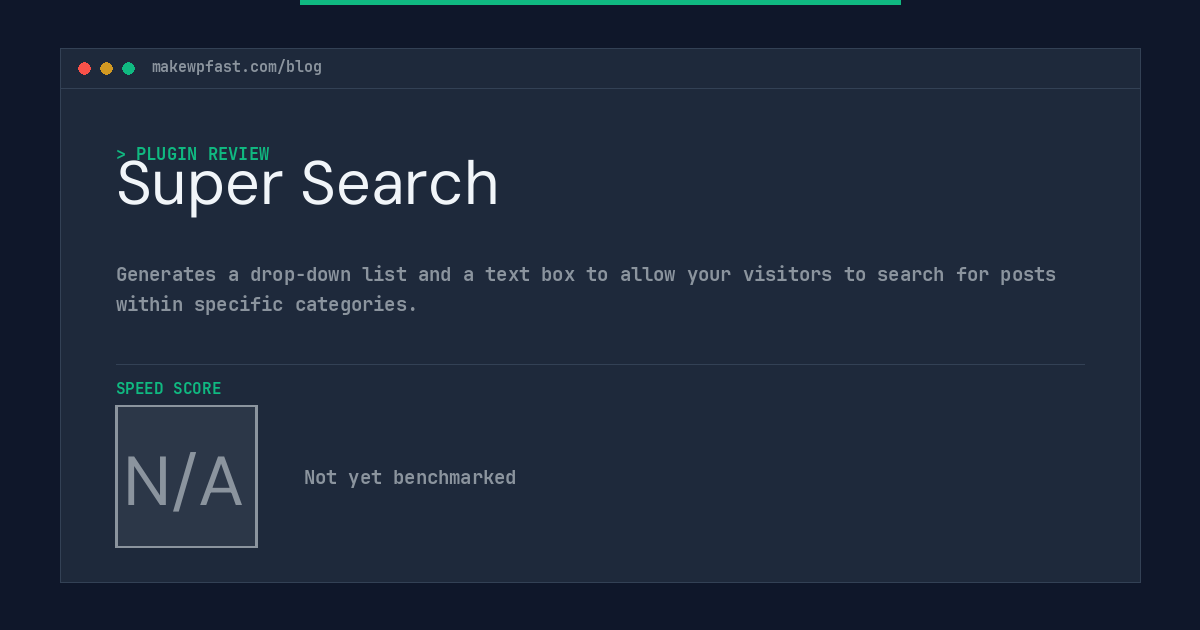 Super Search - MakeWPFast