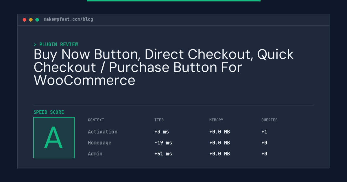 Buy Now Button, Direct Checkout, Quick Checkout / Purchase Button For WooCommerce - MakeWPFast