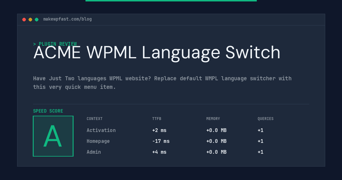 ACME WPML Language Switch - MakeWPFast