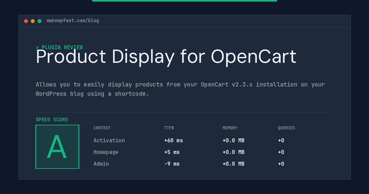 Product Display for OpenCart - MakeWPFast