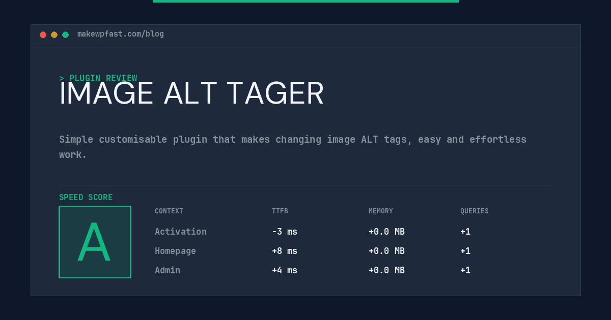 IMAGE ALT TAGER - MakeWPFast