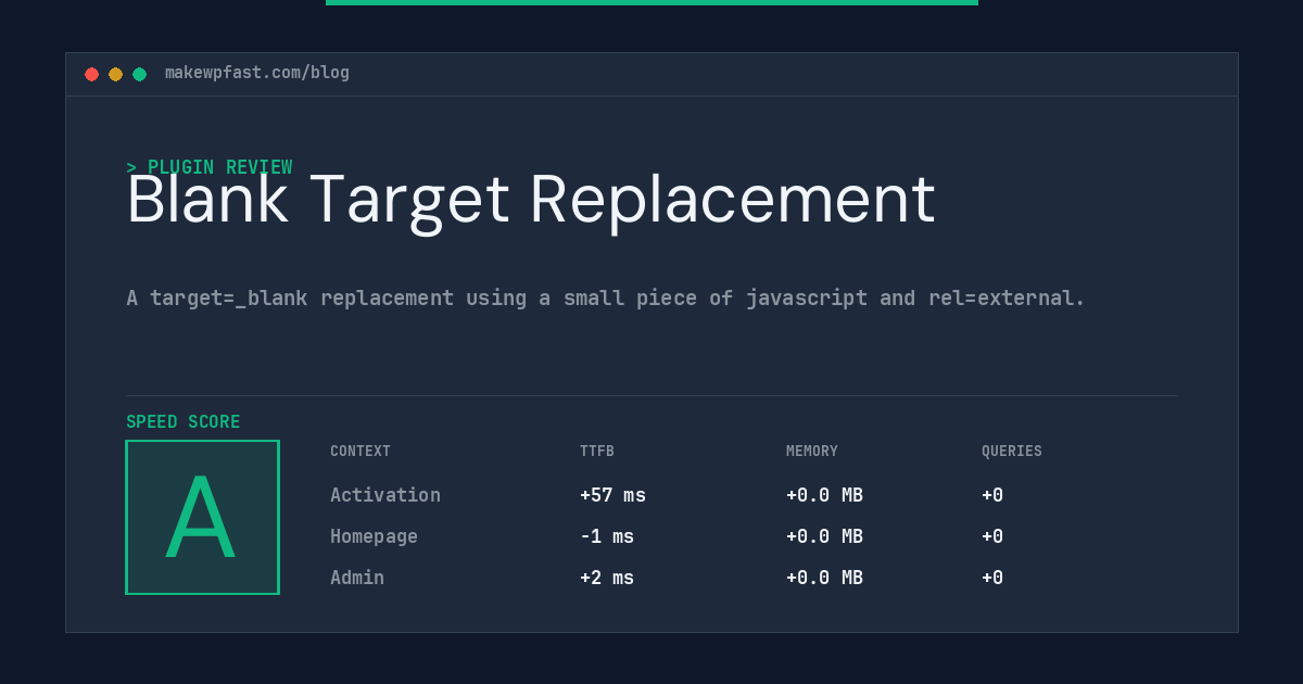 Blank Target Replacement - MakeWPFast