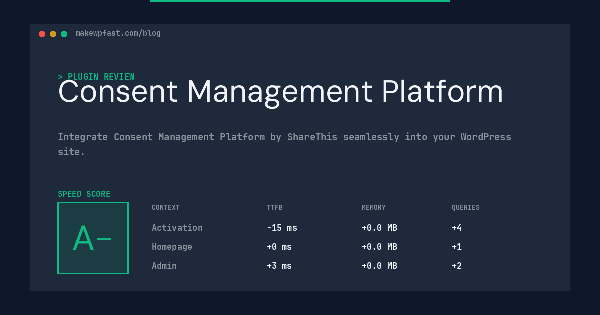Consent Management Platform - MakeWPFast