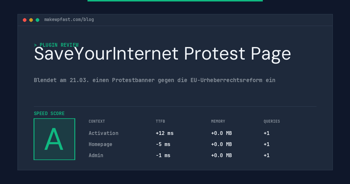 SaveYourInternet Protest Page - MakeWPFast