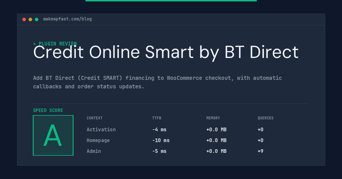 Credit Online Smart by BT Direct - MakeWPFast