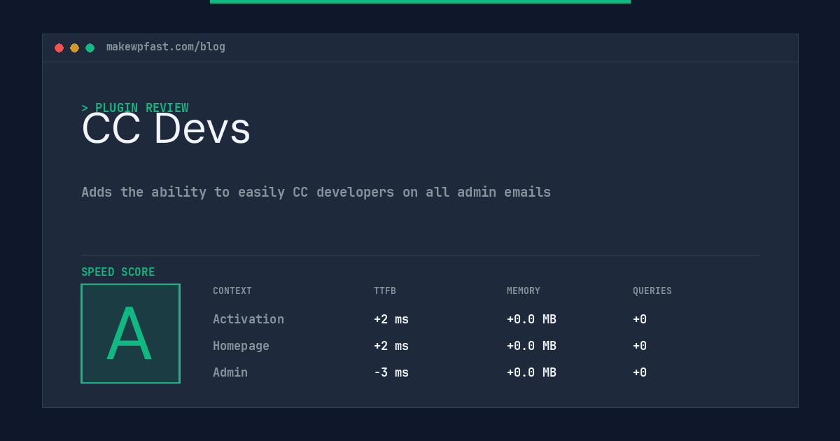 CC Devs - MakeWPFast