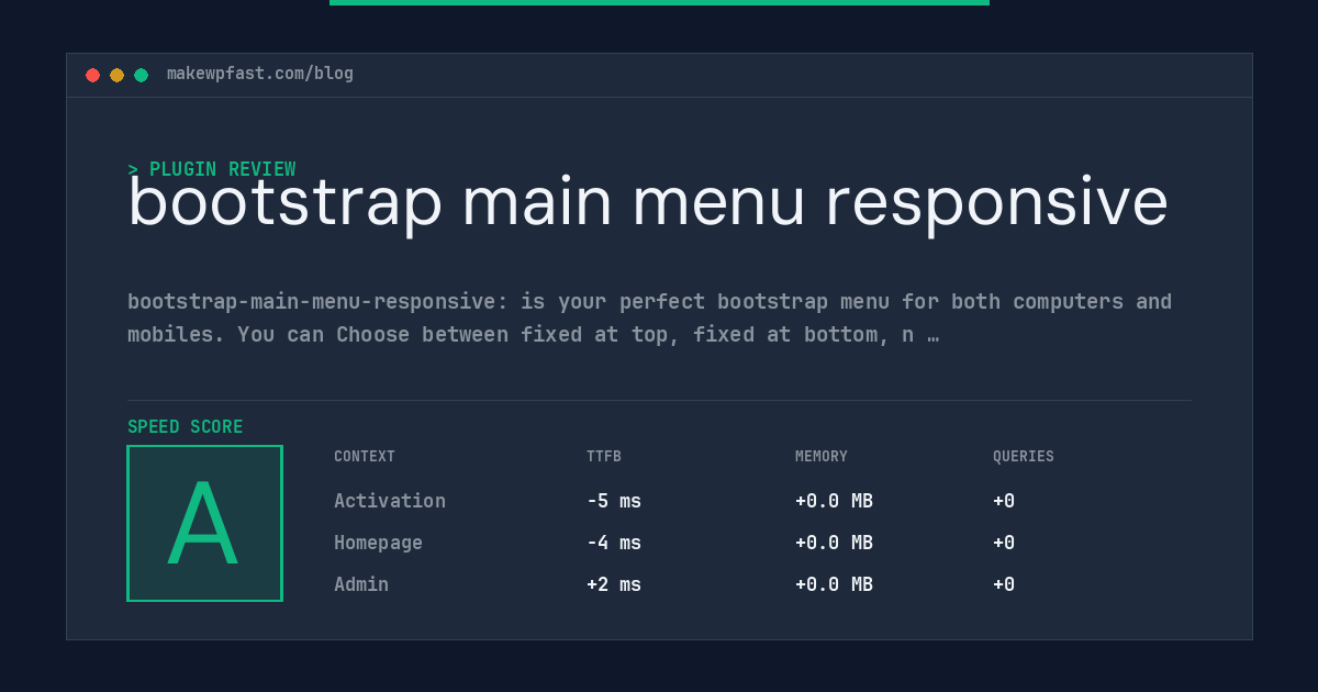 bootstrap main menu responsive - MakeWPFast