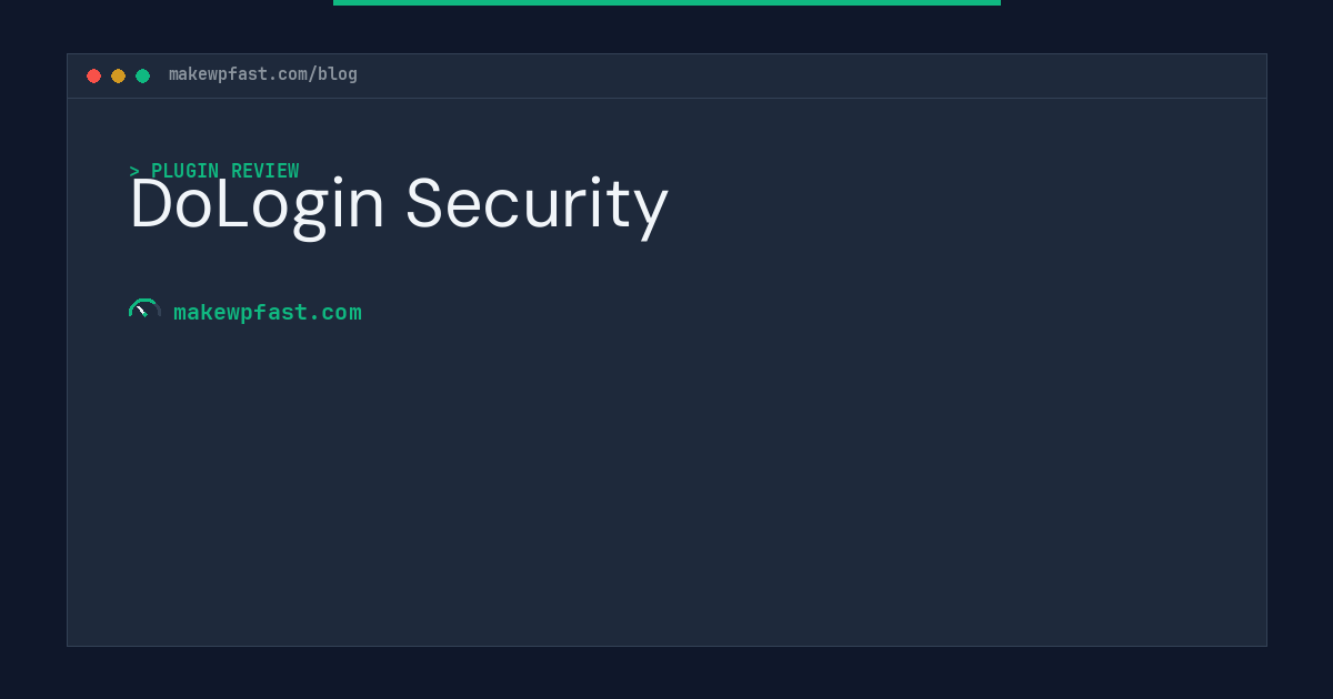 DoLogin Security - MakeWPFast
