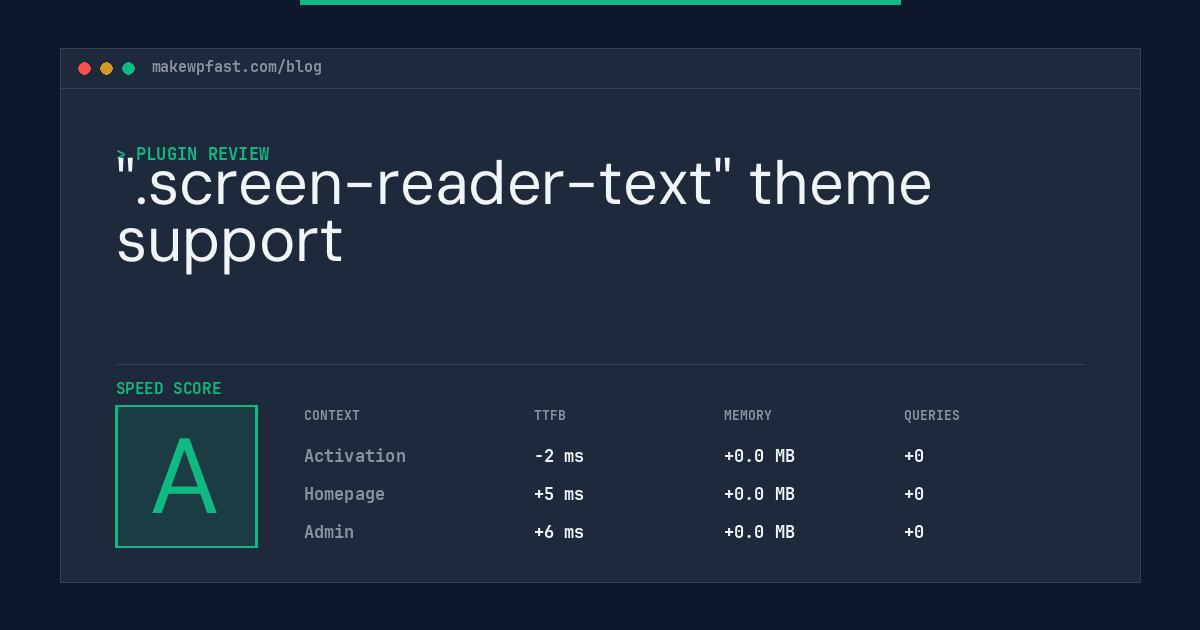 ".screen-reader-text" theme support - MakeWPFast