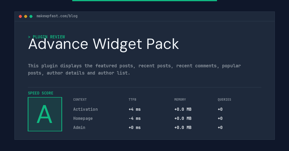 Advance Widget Pack - MakeWPFast