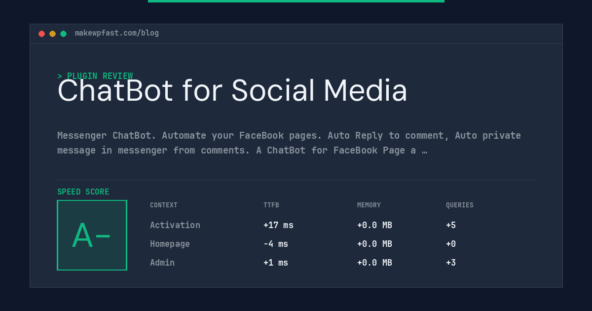 ChatBot for Social Media - MakeWPFast