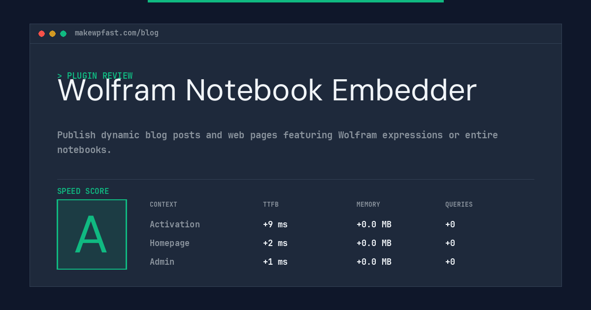 Wolfram Notebook Embedder - MakeWPFast