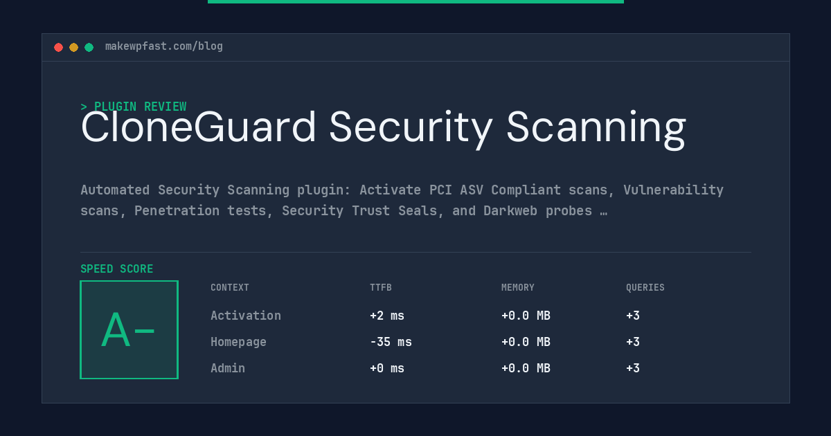CloneGuard Security Scanning - MakeWPFast