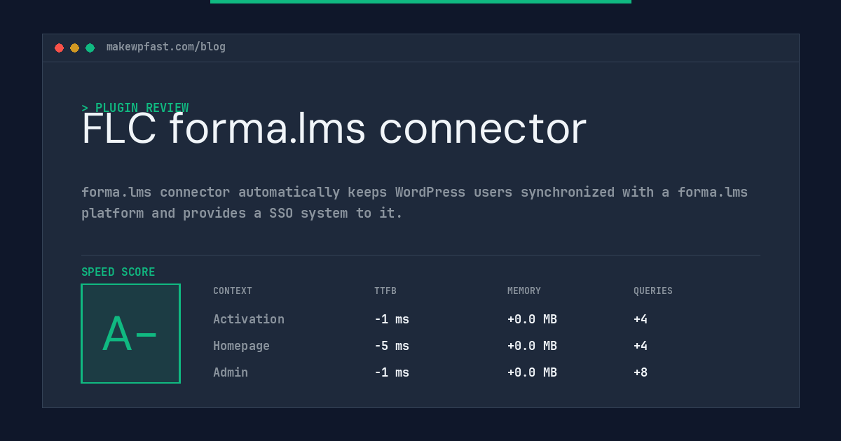 FLC forma.lms connector - MakeWPFast