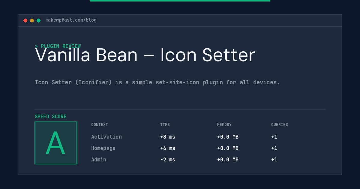 Vanilla Bean – Icon Setter - MakeWPFast