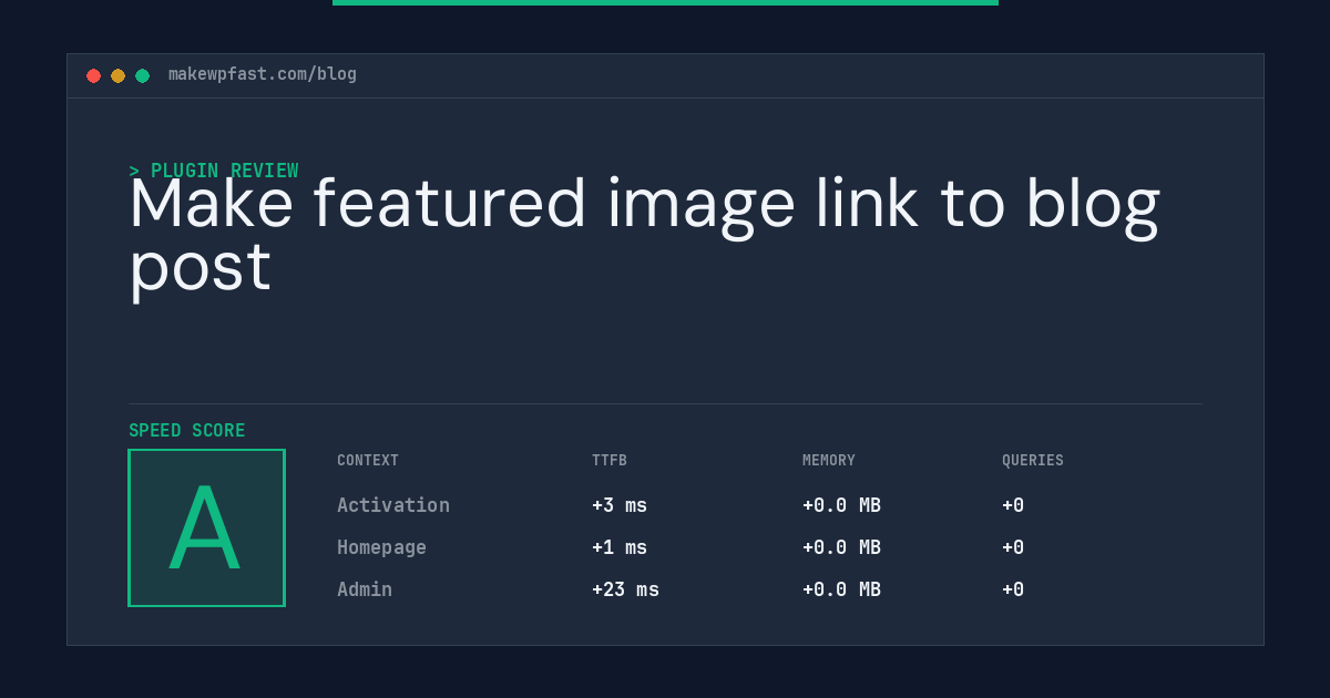 Make featured image link to blog post - MakeWPFast