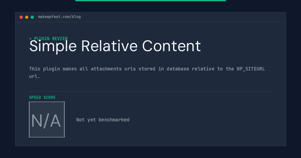 Simple Relative Content - MakeWPFast