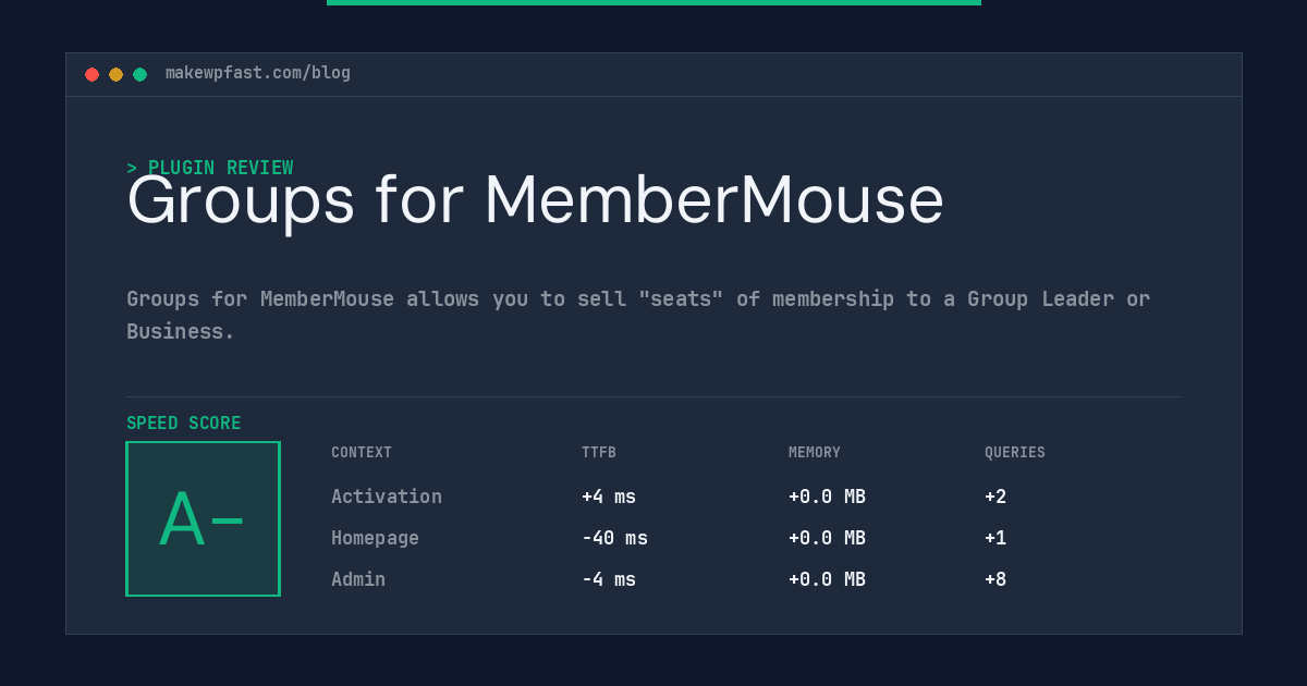 Groups for MemberMouse - MakeWPFast