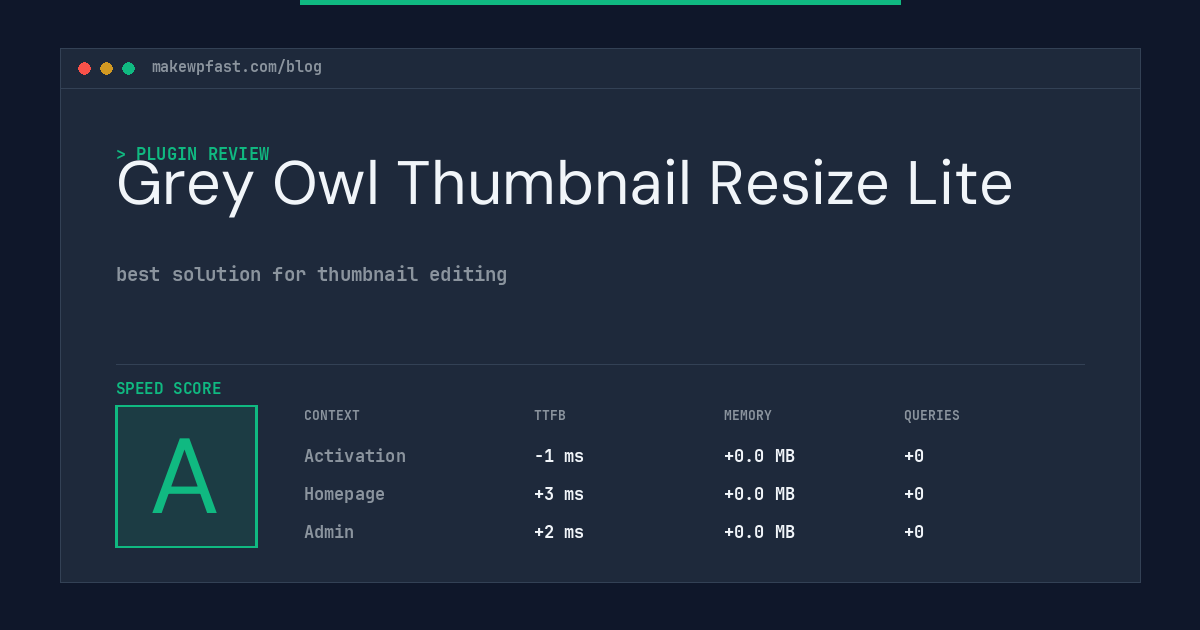 Grey Owl Thumbnail Resize Lite - MakeWPFast