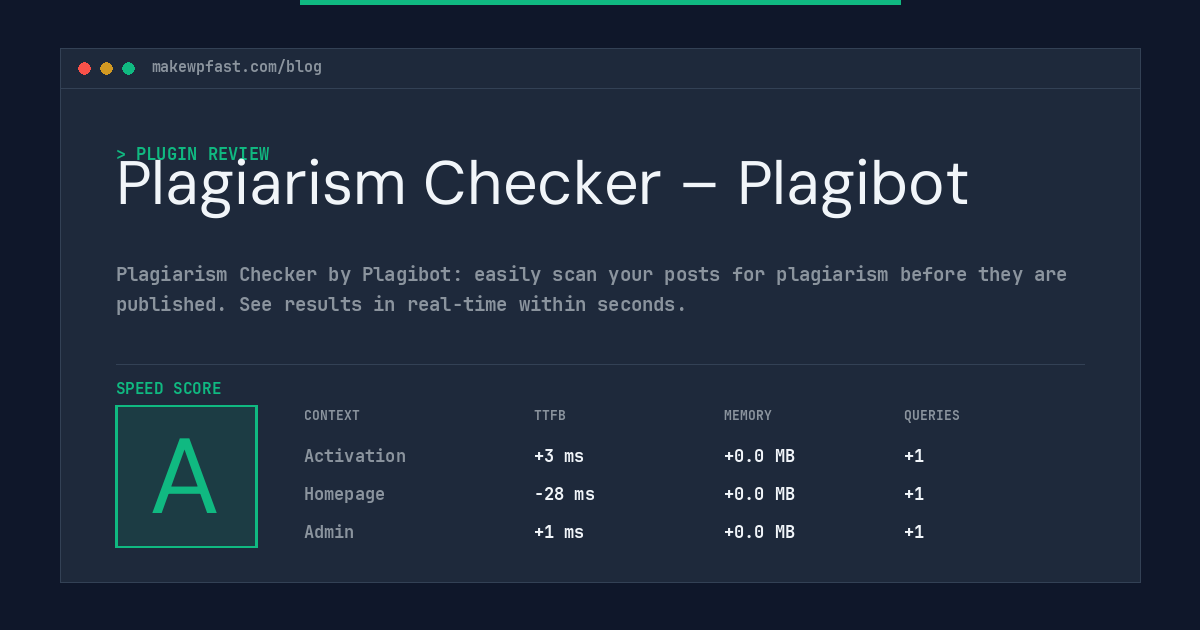 Plagiarism Checker – Plagibot - MakeWPFast