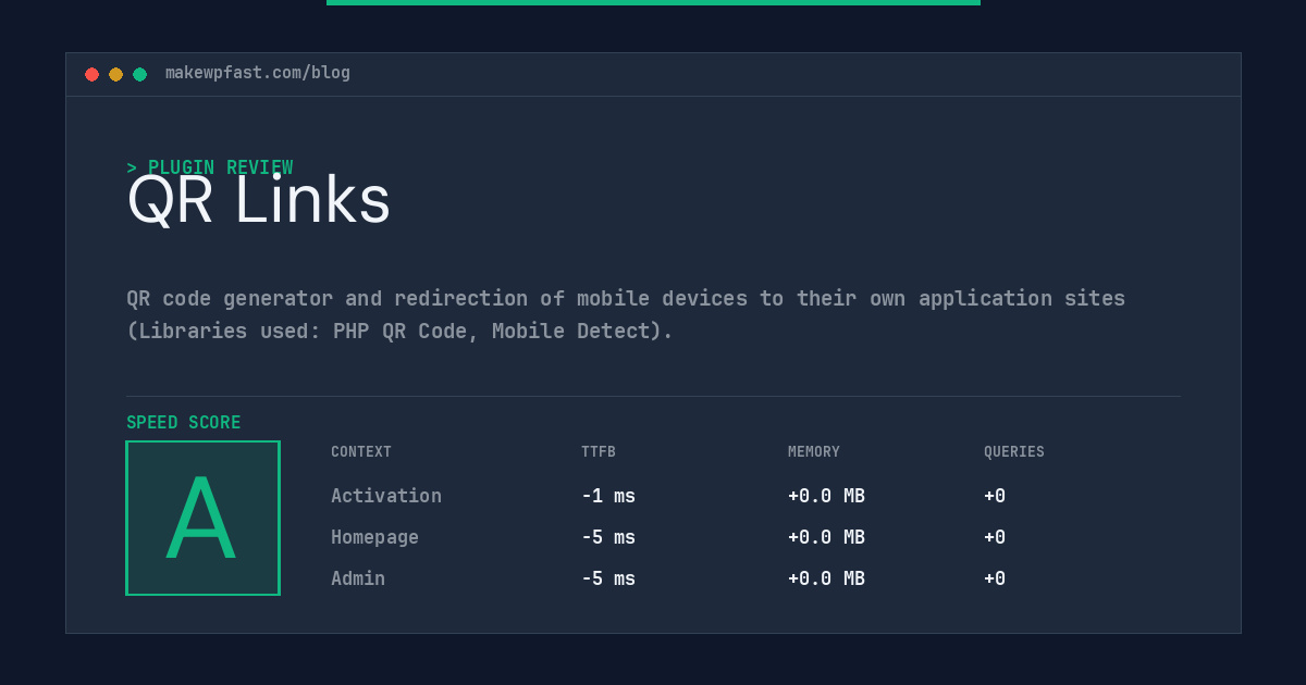 QR Links - MakeWPFast