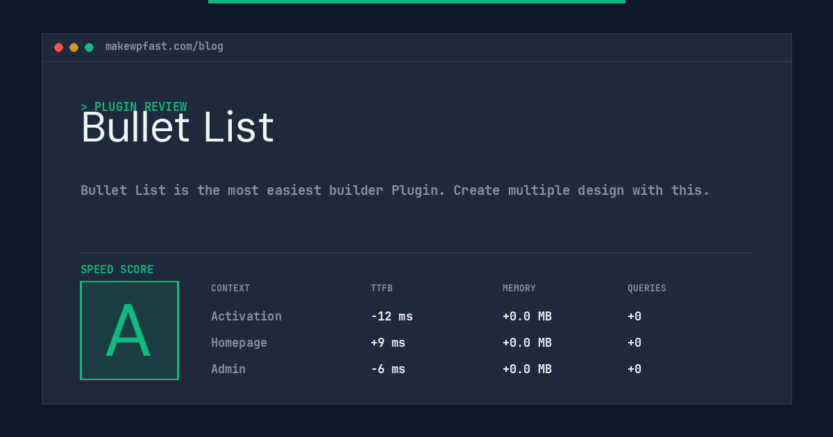 Bullet List - MakeWPFast