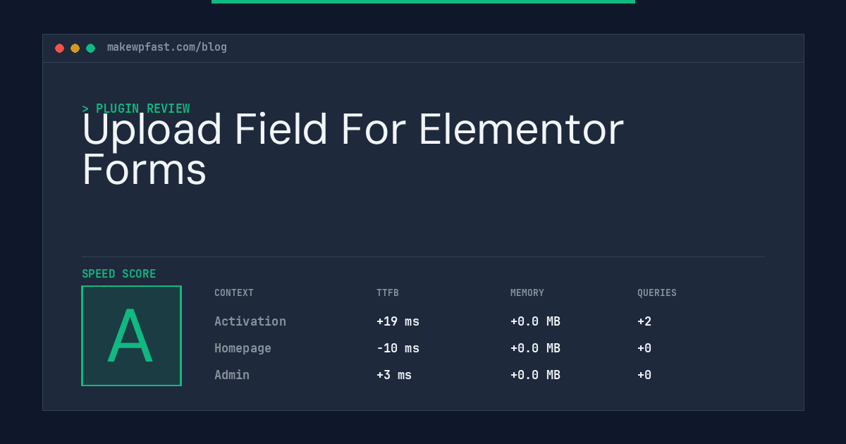 Upload Field For Elementor Forms - MakeWPFast