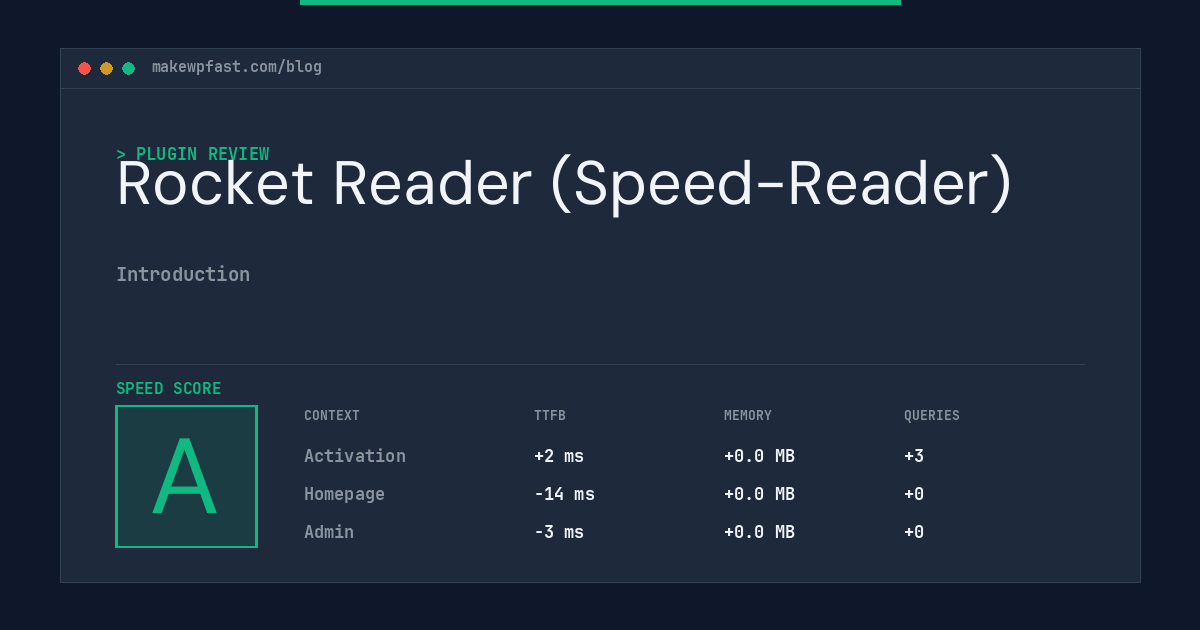 Rocket Reader (Speed-Reader) - MakeWPFast