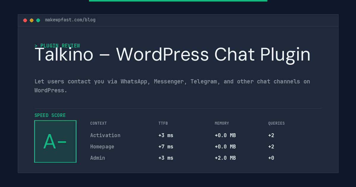 Talkino – WordPress Chat Plugin - MakeWPFast