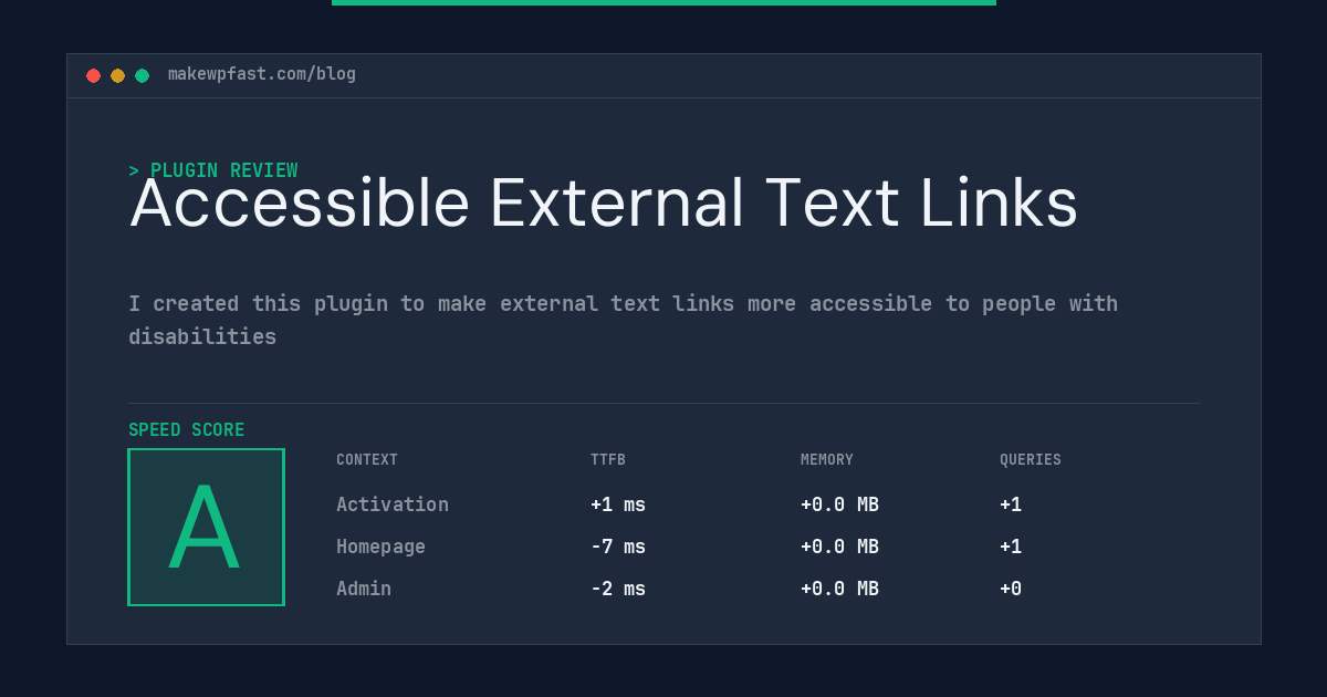 Accessible External Text Links - MakeWPFast