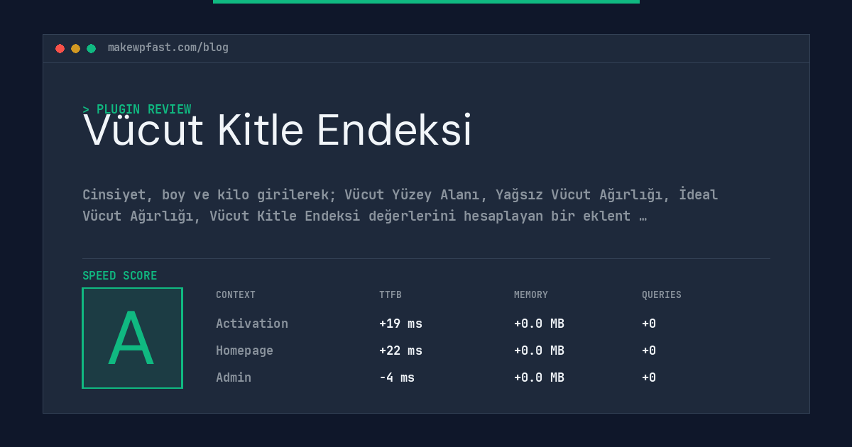 Vücut Kitle Endeksi - MakeWPFast