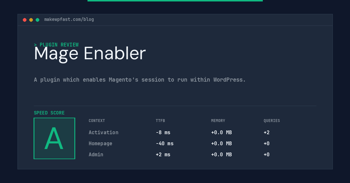 Mage Enabler - MakeWPFast