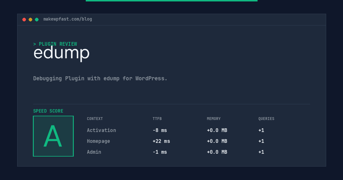 edump - MakeWPFast