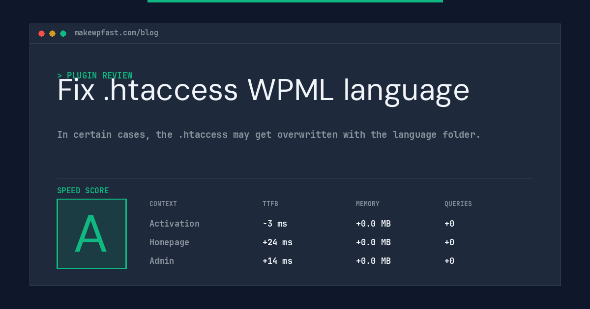 Fix .htaccess WPML language - MakeWPFast