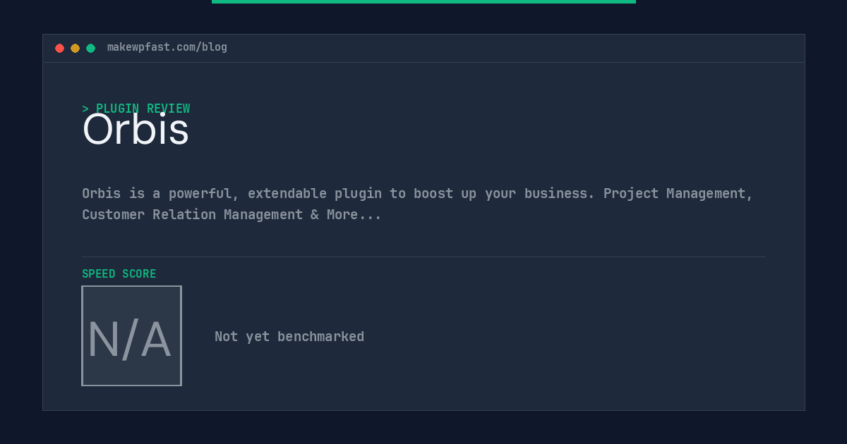 Orbis - MakeWPFast