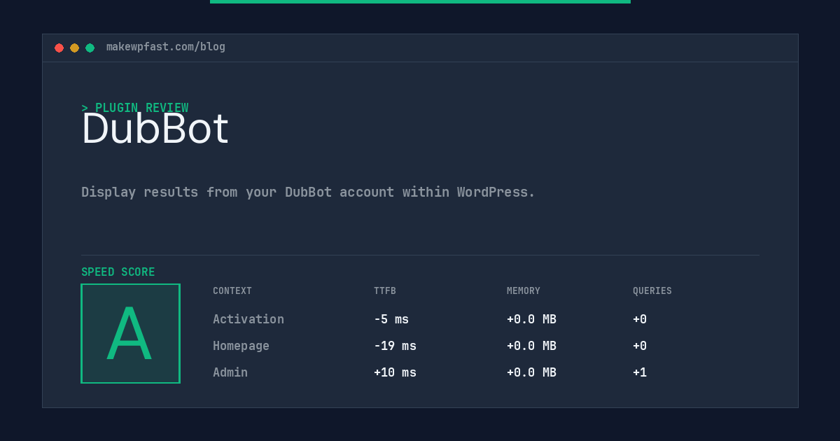 DubBot - MakeWPFast