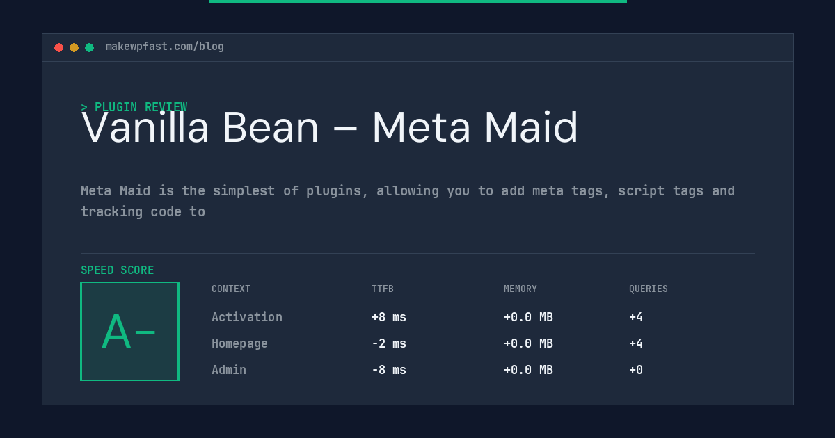 Vanilla Bean – Meta Maid - MakeWPFast