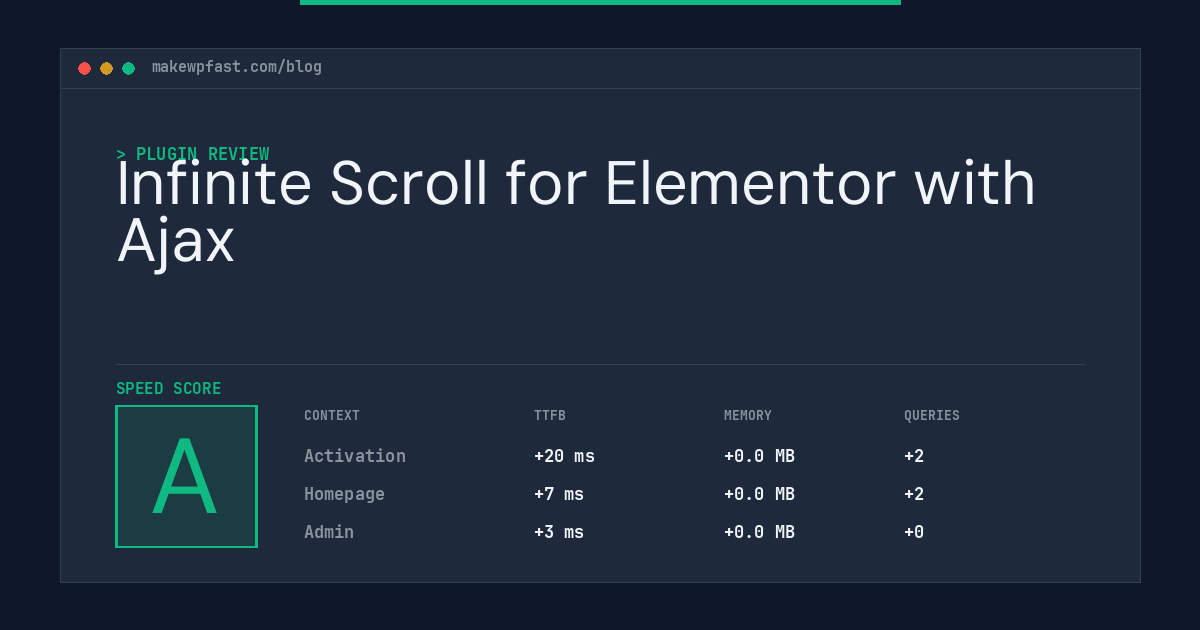 Infinite Scroll for Elementor with Ajax - MakeWPFast