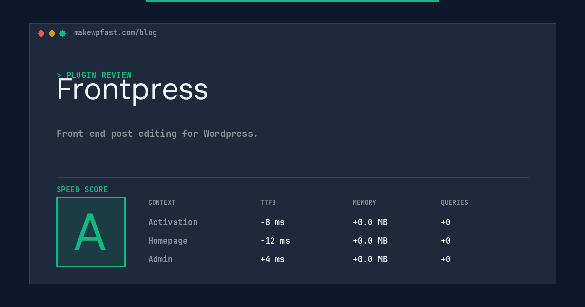 Frontpress - MakeWPFast