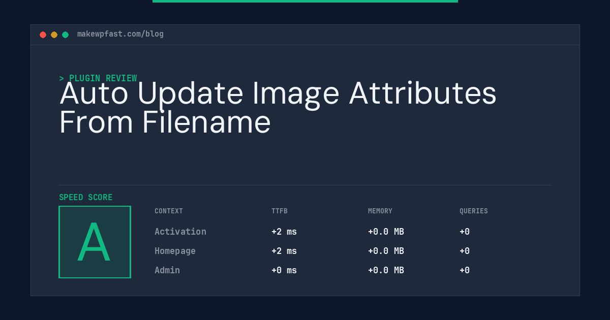 Auto Update Image Attributes From Filename - MakeWPFast