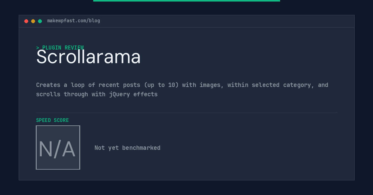 Scrollarama - MakeWPFast