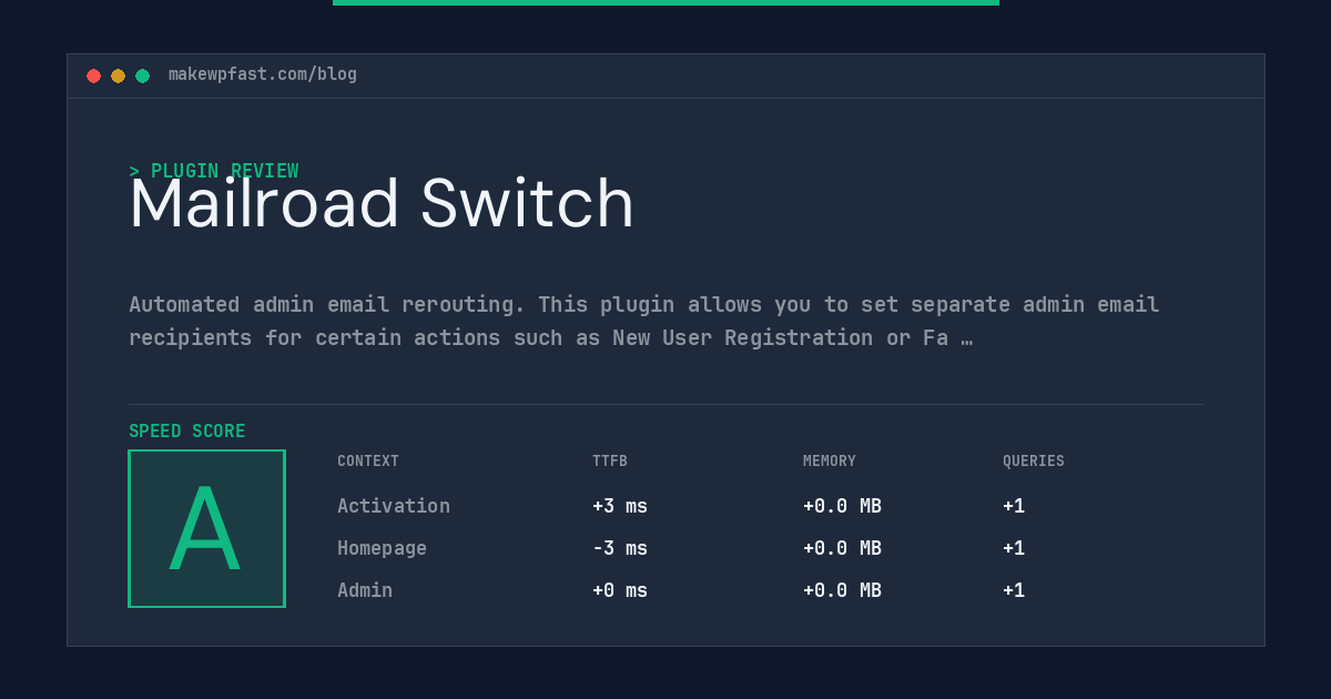 Mailroad Switch - MakeWPFast