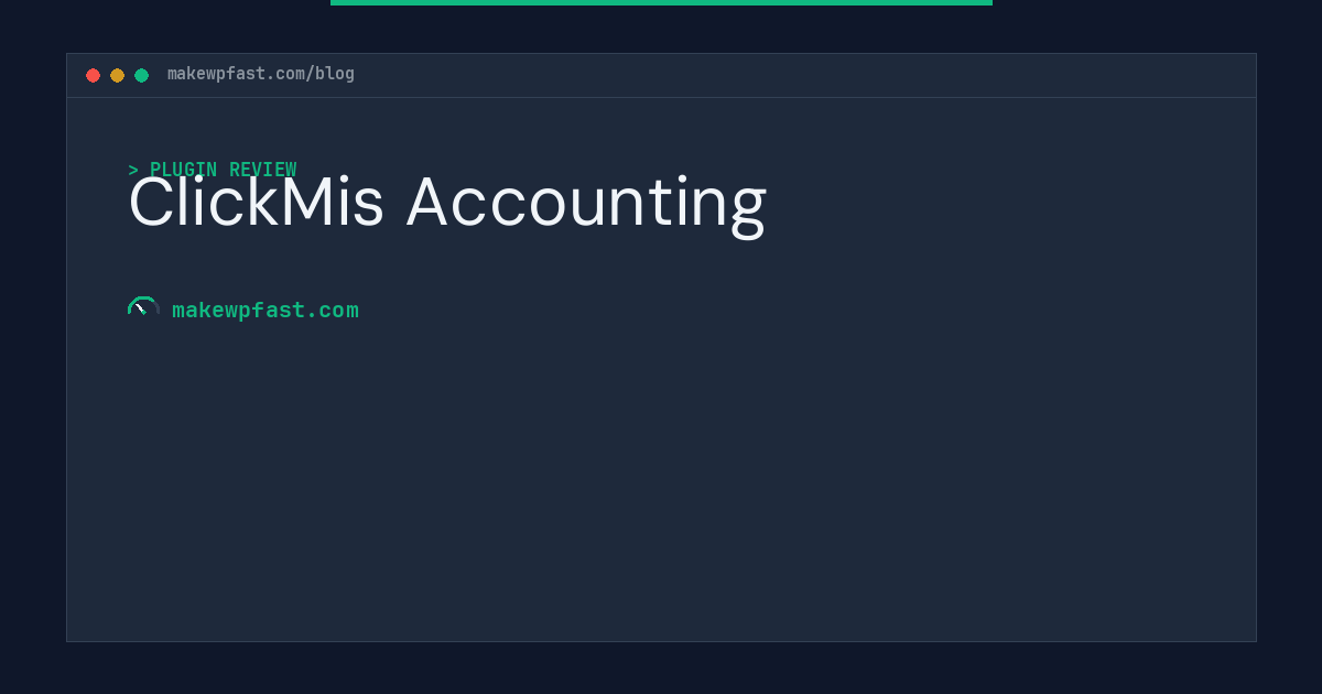 ClickMis Accounting - MakeWPFast