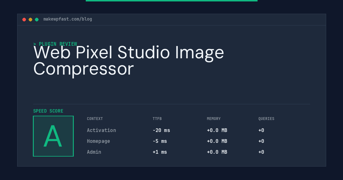 Web Pixel Studio Image Compressor - MakeWPFast