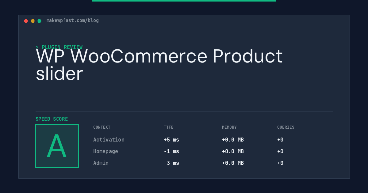 WP WooCommerce Product slider - MakeWPFast