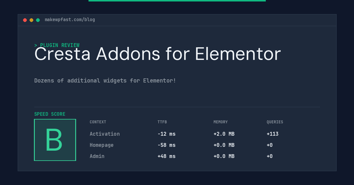 Cresta Addons for Elementor - MakeWPFast