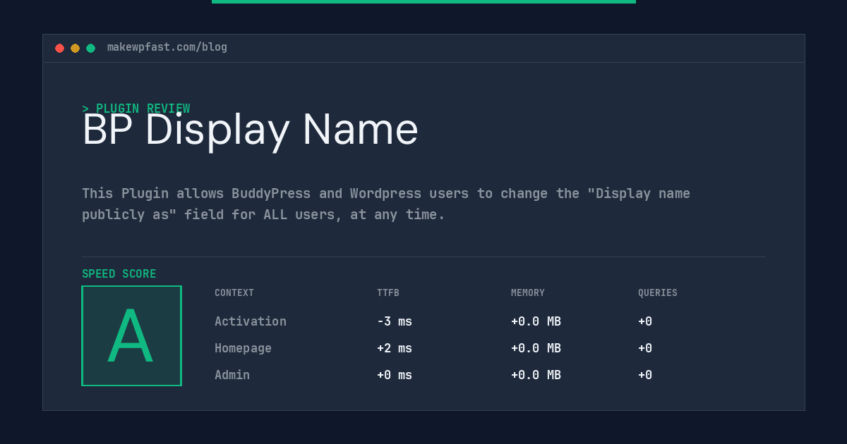 BP Display Name - MakeWPFast