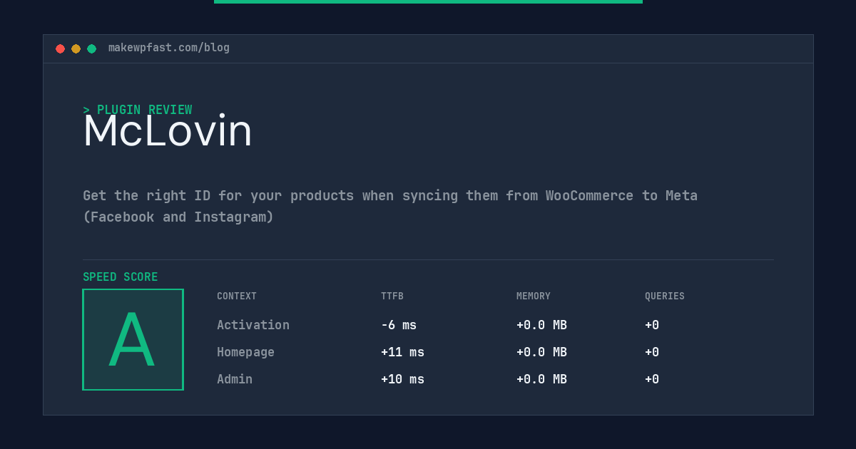 McLovin - MakeWPFast