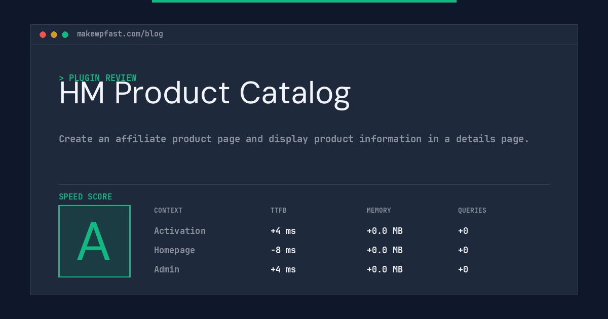 HM Product Catalog - MakeWPFast