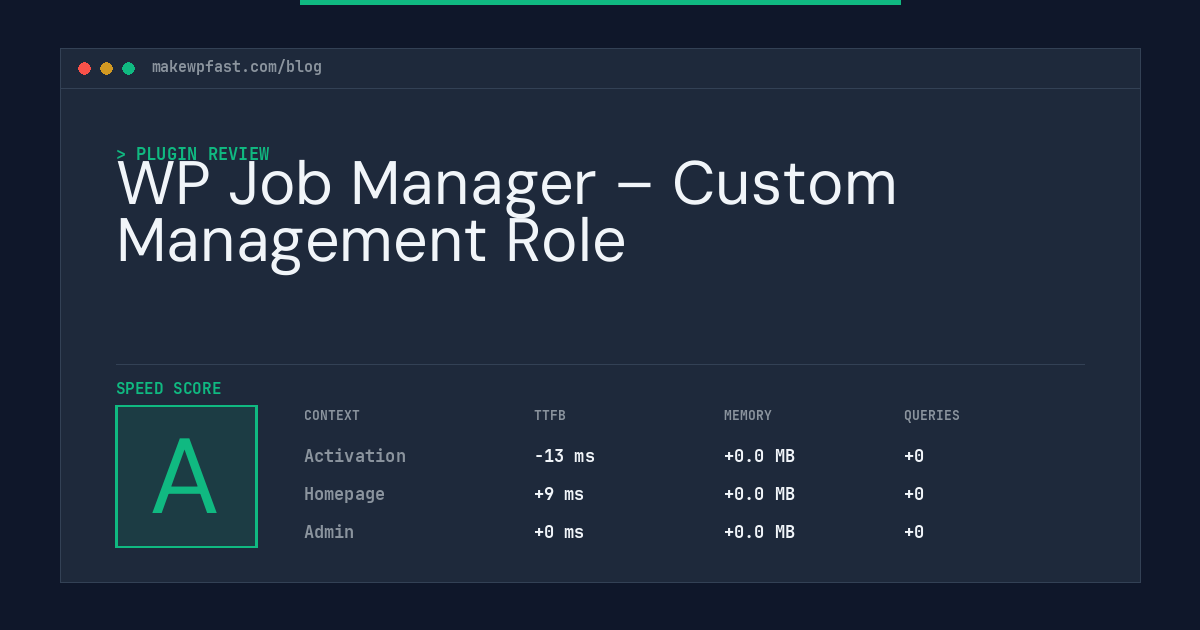 WP Job Manager – Custom Management Role - MakeWPFast